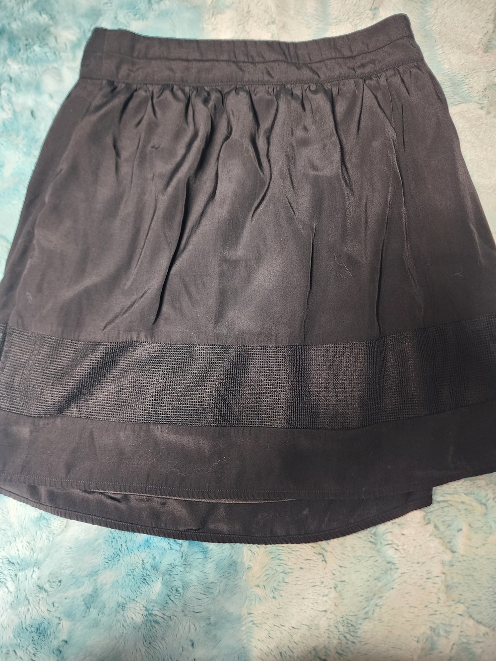 Tulle Black Circle Skirt with Textured Band
